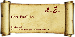 Ács Emília névjegykártya